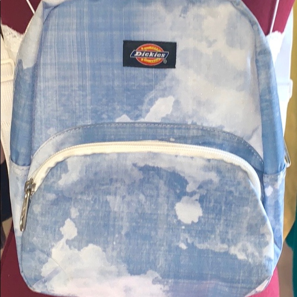Light blue and white dickies mini backpack